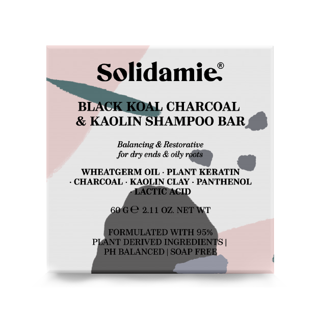Black Koal Charcoal & Kaolin Shampoo Bar for oily scalp+dry ends