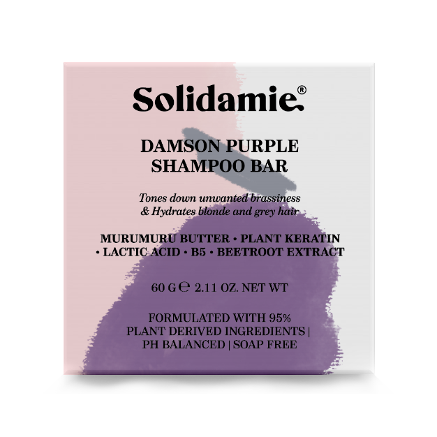 Damson Purple Shampoo Bar for blondes and grey foxes