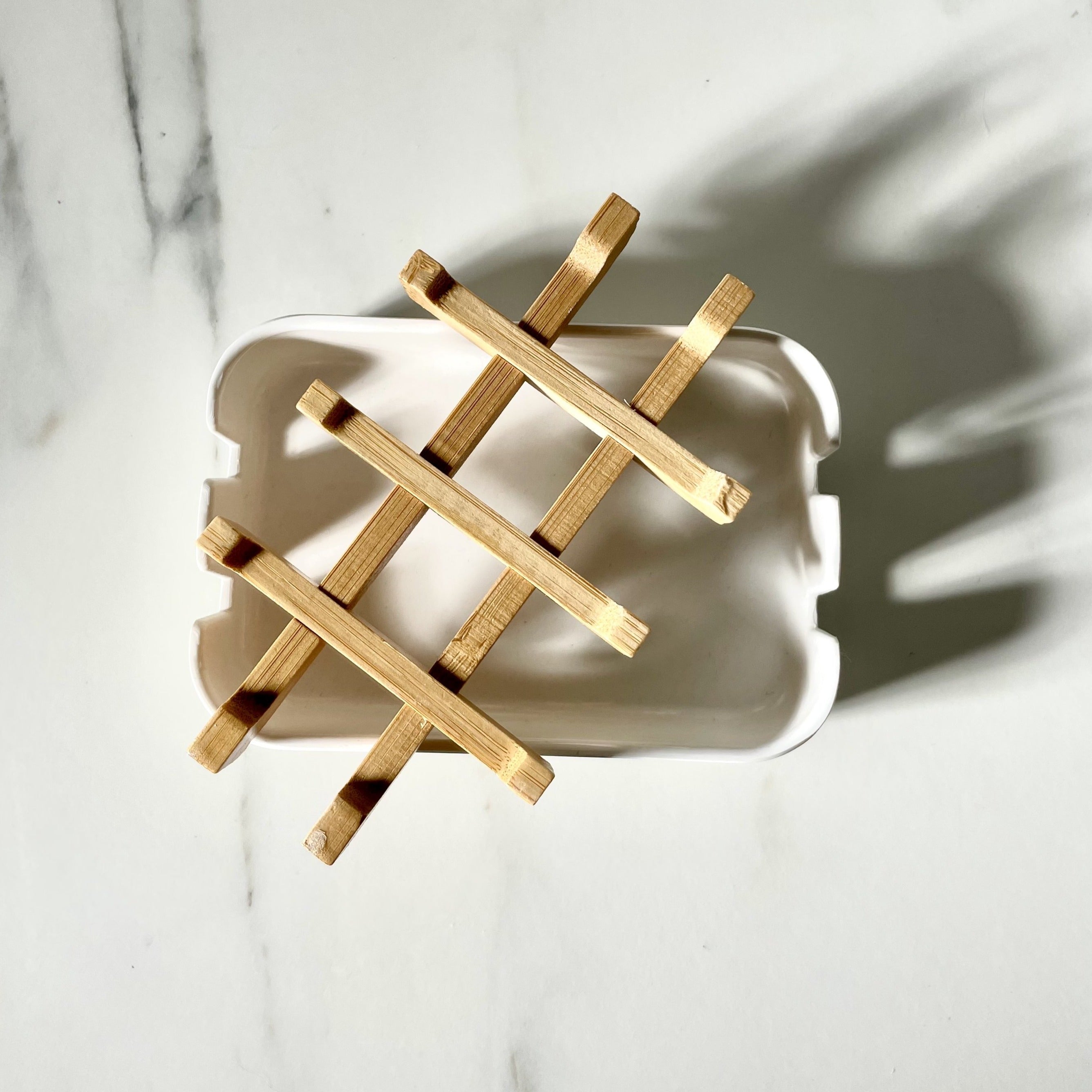 Rustic Bamboo Soap Dish UK